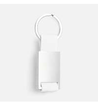 Брелок Inlet с тканевой вставкой, белый