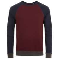 Толстовка унисекс SANDRO, бордовая с темно-синим