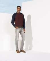 Толстовка унисекс SANDRO, синяя с черным меланжем