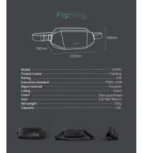 Наплечная сумка KORIN FlipSling 32х16х10 см, черная