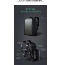 Рюкзак KORIN FlipPack 47х30х17 см, черный