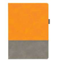 Ежедневник Horizon, недатированный, серый с оранжевым