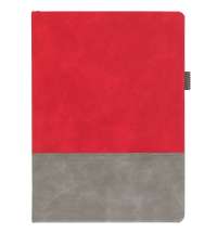 Ежедневник Horizon, недатированный, серый с красным