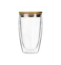 Стакан с двойными стенками и бамбуковой крышкой «Batur»