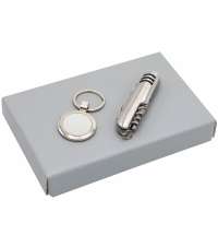 Подарочный набор БАЗИС, серебристый