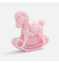 Свеча фигурная &laquo;Лошадка-качалка&raquo;, розовая