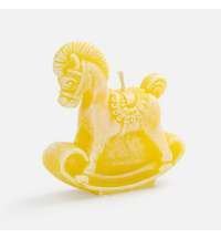 Свеча фигурная «Лошадка-качалка», желтая