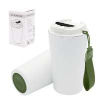 Термокружка Surprise To Go с индикатором, белая/хаки