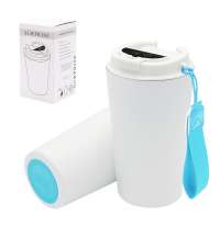 Термокружка Surprise To Go с индикатором, белая/бирюзовая