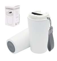 Термокружка Surprise To Go с индикатором, белая/серая