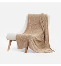 Плед Curve Verve, бежевый меланж