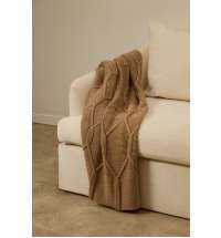 Плед Curve Verve, бежевый меланж