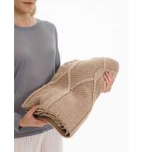 Плед Curve Verve, бежевый меланж