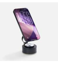 Вакуумная магнитная подставка airFix, черная с серым