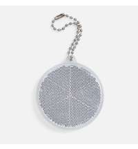 Пешеходный светоотражатель с цепочкой «Круг», белый