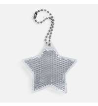 Пешеходный светоотражатель с цепочкой «Звезда», белый