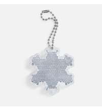 Пешеходный светоотражатель с цепочкой «Снежинка», белый