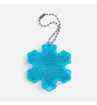 Пешеходный светоотражатель с цепочкой «Снежинка», синий