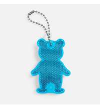 Пешеходный светоотражатель с цепочкой «Мишка», синий