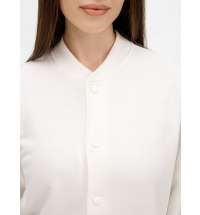 Бомбер унисекс Nuppu, молочно-белый