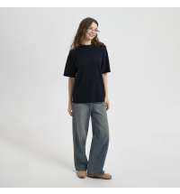 Футболка унисекс премиум AURA, 100% хлопок 200гр. черный, размер XS/S