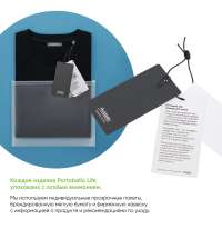 Футболка унисекс премиум AURA, 100% хлопок 200гр. черный, размер M/L