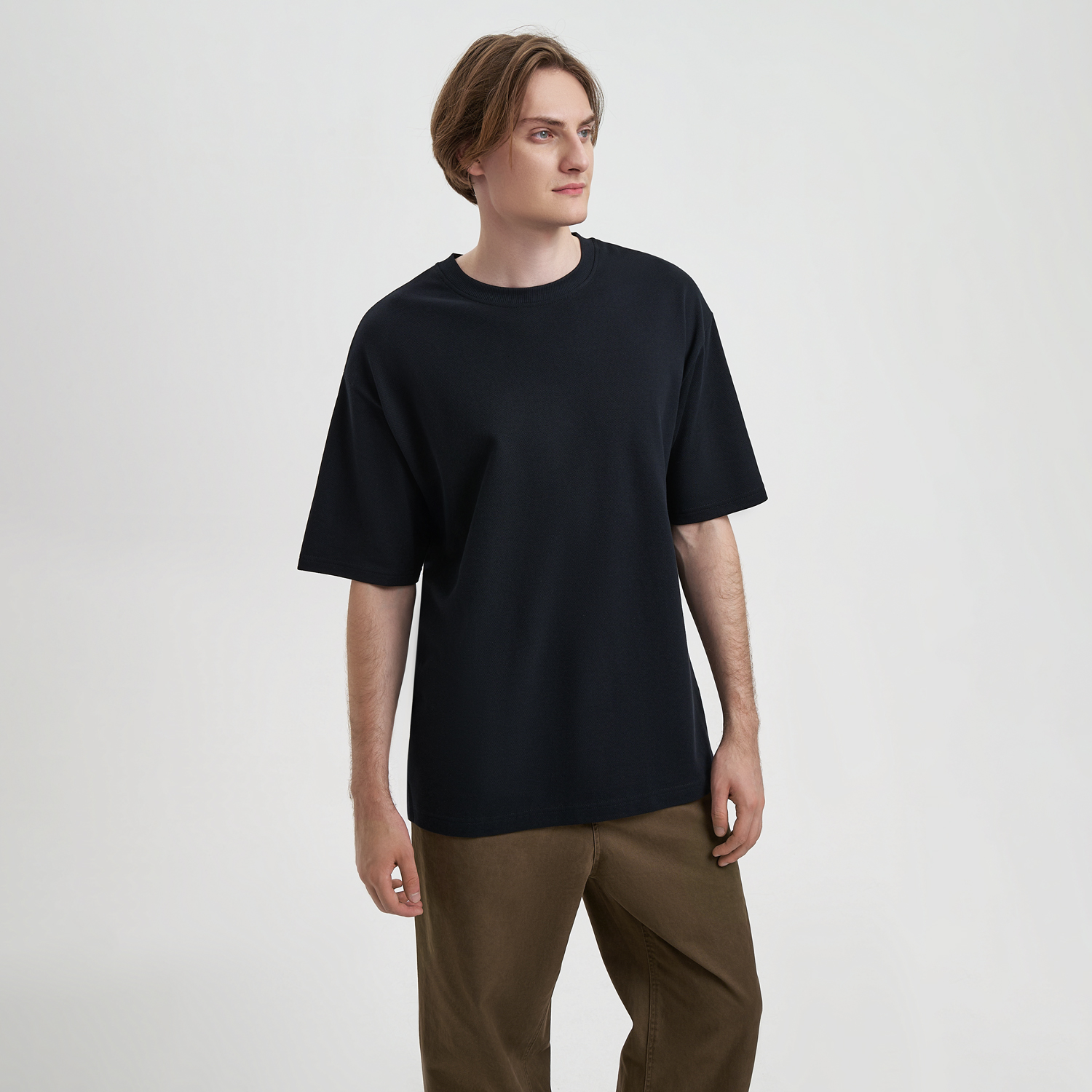 Футболка унисекс премиум AURA, 100% хлопок 200гр. черный, размер XL/2XL