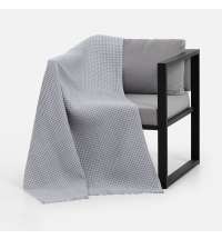 Плед вафельный Elenglect, светло-серый