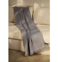 Плед вафельный Elenglect, светло-серый