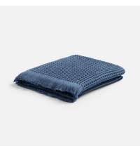 Плед вафельный Elenglect, темно-синий