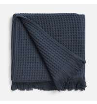 Плед вафельный Elenglect, темно-серый