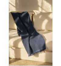 Плед вафельный Elenglect, темно-серый