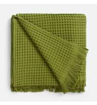 Плед вафельный Elenglect, зеленый