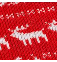 Плед Holidale, красный с молочным