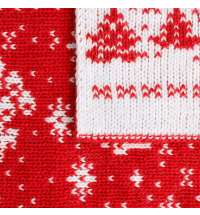 Плед Holidale, красный с молочным