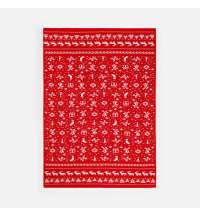 Плед Holidale, красный с молочным