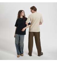 Футболка унисекс премиум AURA, 100% хлопок 200гр. бежевый, размер XS/S