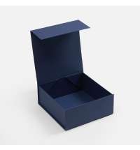 Коробка складная Quadra Fold, темно-синяя