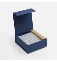 Коробка складная Quadra Fold, темно-синяя