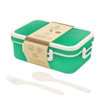 Ланчбокс (контейнер для еды) Inar из пшеничного волокна, зелёный.