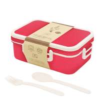 Ланчбокс (контейнер для еды) Inar из пшеничного волокна, красный.