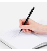 Ручка шариковая Finn Chrome, черная