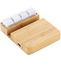 Беспроводное зарядное устройство ClickPad (10W) в виде подставки для телефона, с клавишами анти-стресс, белый