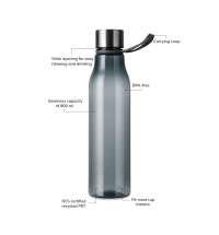 Бутылка для воды VINGA Lean из rPET RCS, 800 мл