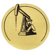 Шильд-наклейка нефть, золото