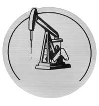 Шильд-наклейка нефть, серебро