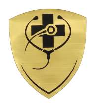 Шильд-наклейка медицина, золото