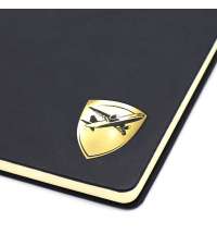 Шильд-наклейка самолет, золото