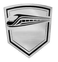 Шильд-наклейка поезд, серебро