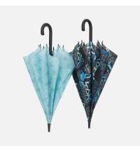 Зонт-трость Undercolor с полной запечаткой на заказ, с зелеными спицами